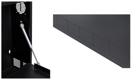 Obudowa RACK 19'' 2U 350 x 130mm CZARNA pionowa