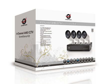 Zestaw do monitoringu 4x kamera AHD 720P + dysk 2TB