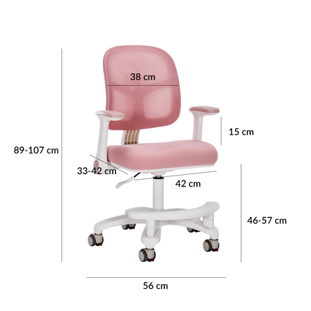 Fotel obrotowy dziecięcy Spacetronik SPC-XD-18C Szare
