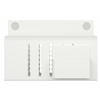 Boczny organizer do biurka na zacisk 30×30×12 cm biały SPB164W