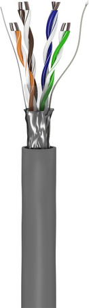 Verdrilltes Paar CAT5e F/UTP AWG 24/1 Goobay grau 100m - zdjęcie 2