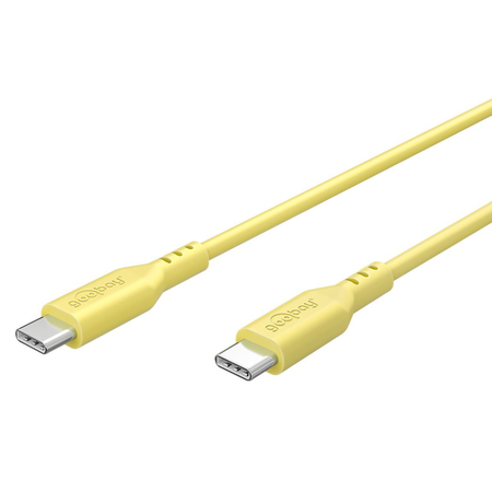 Kabel USB-C 2.0 Goobay silikonowy żółty 1.5m