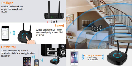 B06 Pro Bluetooth Empfänger 5.0 1Mii aptX HD 50m