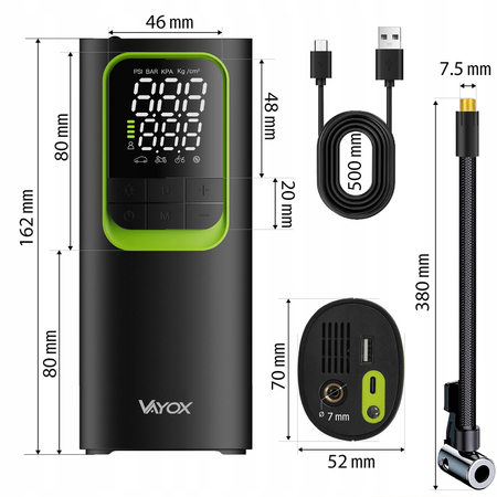 Pompka akumulatorowa 8000mAh pow-bank VAYOX VA0410