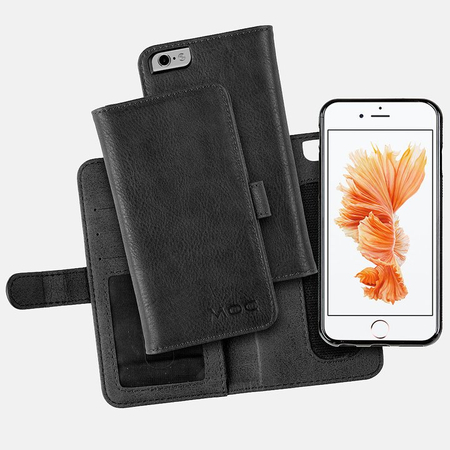 Portfel + etui na telefon MOC Velcro Wallet na iPhone 6/7/8 Black
