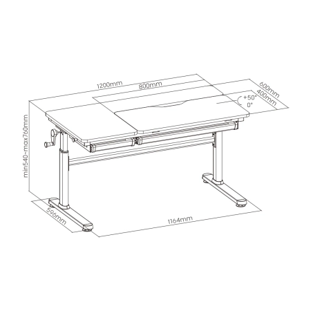 Biurka dla dziecka ręczne Spacetronik XD SPE-X104WP 120x60 cm biały+róż OUTLET