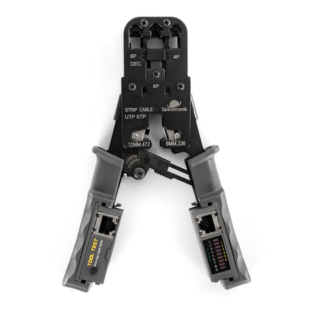 RJ45/RJ12/RJ11 Crimpzange mit LAN-Tester NT-CT04 - zdjęcie 2