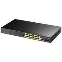 SWITCH zarządzalny L2 300W GS2018PS2 16x PoE  2x Gigabit 2x SFP CCTV VLAN