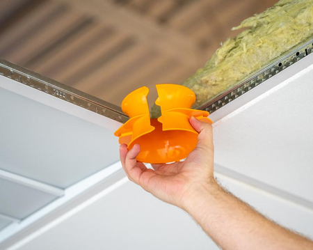 Tunel zabezpieczający sufit podczas przeciągania przewodów lej do kabli elektrycznych, sieciowych i koncentrycznych Jonard CPF-215 - zdjęcie 2