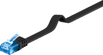 LAN Patchcord CAT 6A UTP FLAT schwarz 05m