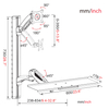 Single Monitor Wall Monitor Mount with Keyboard