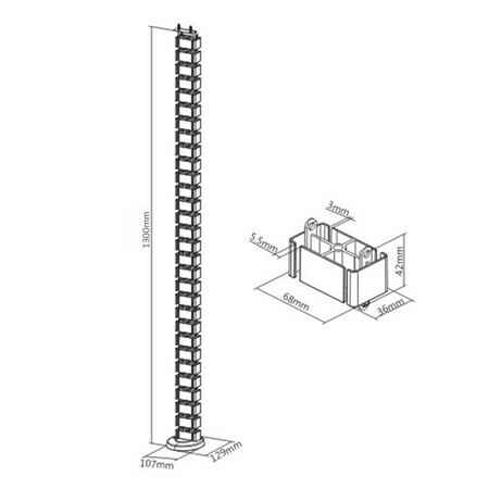 Magnetische Kabelführung SPK-182B 130cm