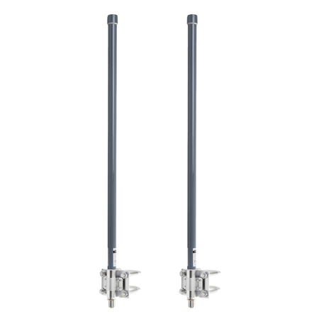 Zestaw anten szerokopasmowych dookólnych MIMO Spacetronik OMNI z włókna szklanego 10 dBi 90 cm szarych
