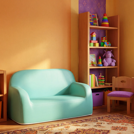 Zestaw mebli dziecięcych Spacetronik – stolik SPEX201 i sofa SPC-XD-24 niebieski