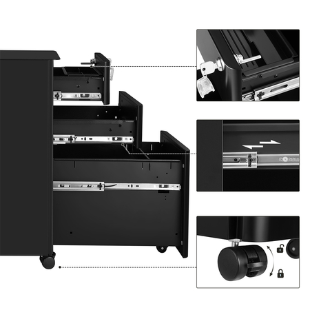 Szafka podbiurkowa kontenerek Spacetronik SPC-150B Outlet B+