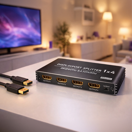Rozgałęźnik HDMI 1x4 8K Spacetronik - zdjęcie 2