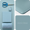 Blat MDF malowany proszkowo 120x60x2.5 Arctic Bree