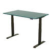 Biurko regulowane Vegard elektryczne dwusilnikowe MDF czarno-zielone