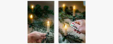 LED-Weihnachtsbaumkerzen Goobay 15x10cm KIT 10x