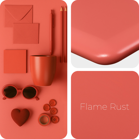 Blat MDF malowany proszkowo 120x60x2.5 Flame Rust