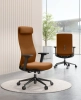 Krzesło biurowe ergonomiczne Spacetronik HAVARD-02 brązowe OUTLET