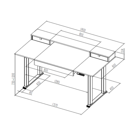 Zestaw ergonomiczny biurko elektryczne SPE F121 krzesło Spiro lampa Glow D8