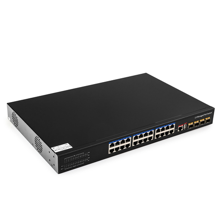SWITCH 24x PoE+ GS5024PS4 400W 4x SFP +RJ Schicht 3