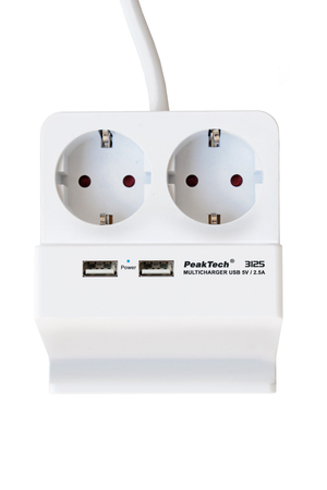 Steckdosenleiste mit USB-Sockel Peaktech 3125