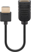 Adapter przedłużenie HDMI 2.0 4K gniazdo-wtyk Goobay FLEX czarny 10cm