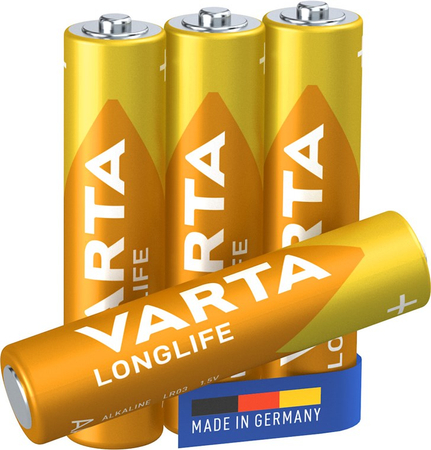 VARTA Longlife Standard-Batterie LR03 AAA 15V 4St