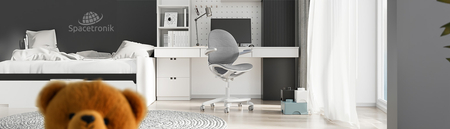 Ergonomiczne krzesło dziecięce – kremowe - Spacetronik SPC-XD03C