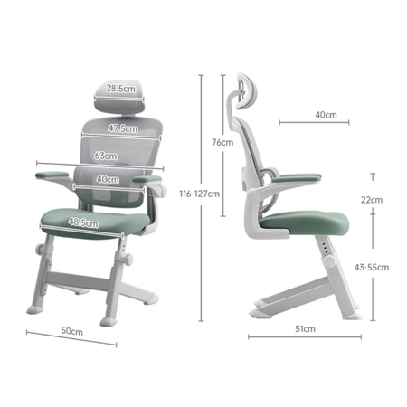 Krzesło regulowane dziecięce Spacetronik SPC-XD14J Zielone