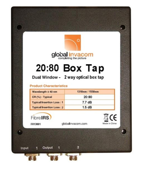 Odgałęźnik optyczny Box Tap 2-krotny FiberIRS 20:80 2-way optical