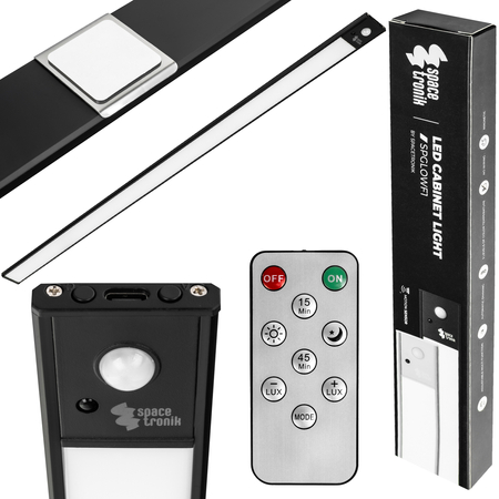 Bezprzewodowa lampa LED Czujnik ruchu 80cm Czarny Outlet B