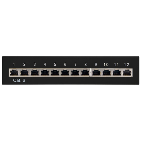 Patch panel STP CAT 6 Ekranowany 12-portowy Goobay - zdjęcie 2