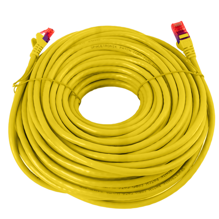 Kabel RJ45 CAT 6 U/UTP AWG24 żółty 25m