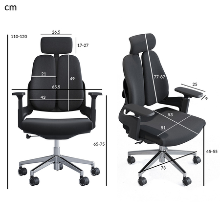 Ergonomiczny fotel do biura - REGULACJA 3D - Spacetronik SPC-BARRY-00