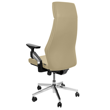 Fotel ergonomiczny biurowy z podłokietnikiem 4D Spacetronik GUNNAR kremowy OUTLET