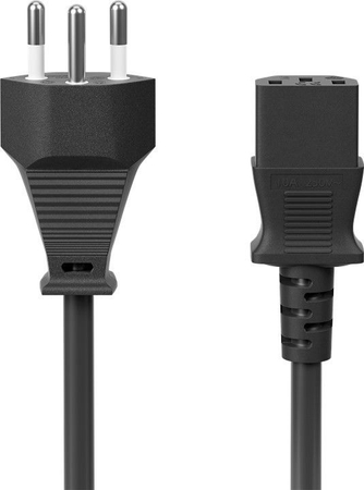 Goobay SWEDISH Stromkabel schwarz 2m - zdjęcie 2