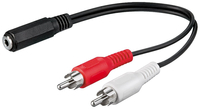 Audio-Adapter Klinke 35mm - 2x RCA 20cm Goobay