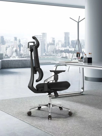 Krzesło biurowe ergonomiczne Spacetronik BARD czarne OUTLET