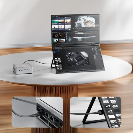 Podwójny monitor przenośny IPS Minisforum MDS-A156 – 23.8″ FHD - zdjęcie 2