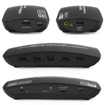 2-in-1-HDMI-Kombinierer mit 1/4-Audioextraktor SPH-RAE04