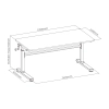 Biurko dziecięce z regulacją wysokości blatu Spacetronik XD SPE-X103WW 120x60 cm OUTLET