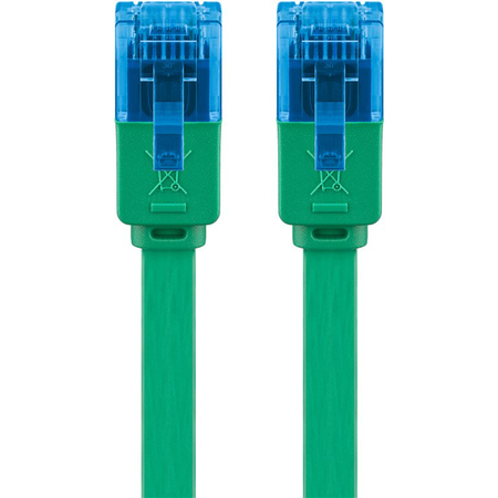 Kabel LAN Patchcord CAT 6A UTP PŁASKI green 2m