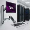 Single Monitor Wall Monitor Mount with Keyboard