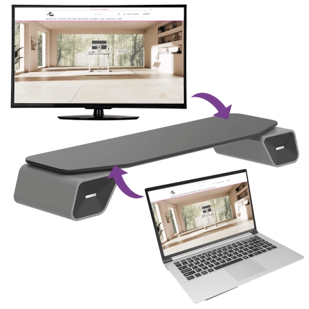 Podstawka Audio z głośnikami OUTLET pod monitor lub laptopa Spacetronik SPP-142B