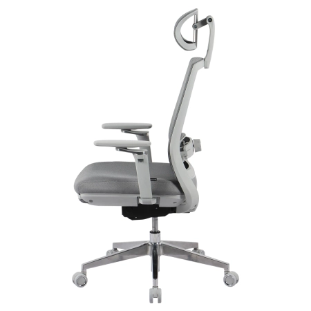 Fotel ergonomiczny biurowy 5D z podnóżkiem Spacetronik Albert Szary OUTLET