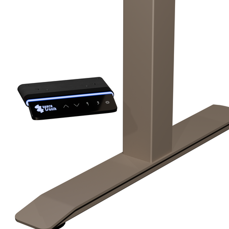 Biurko regulowane Vegard elektryczne dwusilnikowe MDF beżowo-złote