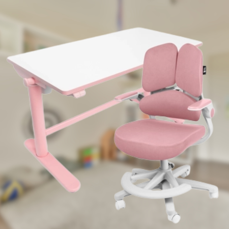 Zestaw biurko elektryczne z krzesłem dla dziewczynki – Spacetronik SPE-X112P